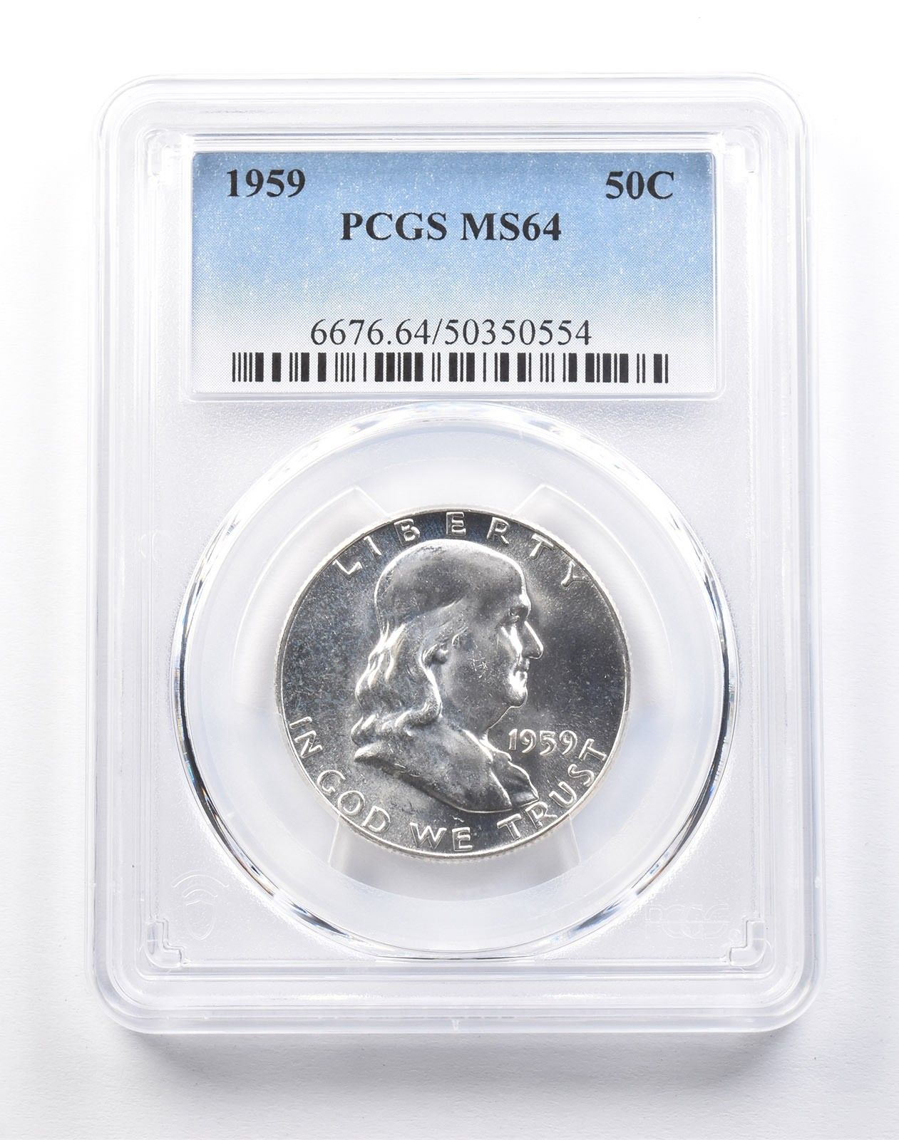 1959年 フランクリン ハーフダラー タイプ2 リバース MS64 PCGS *4119