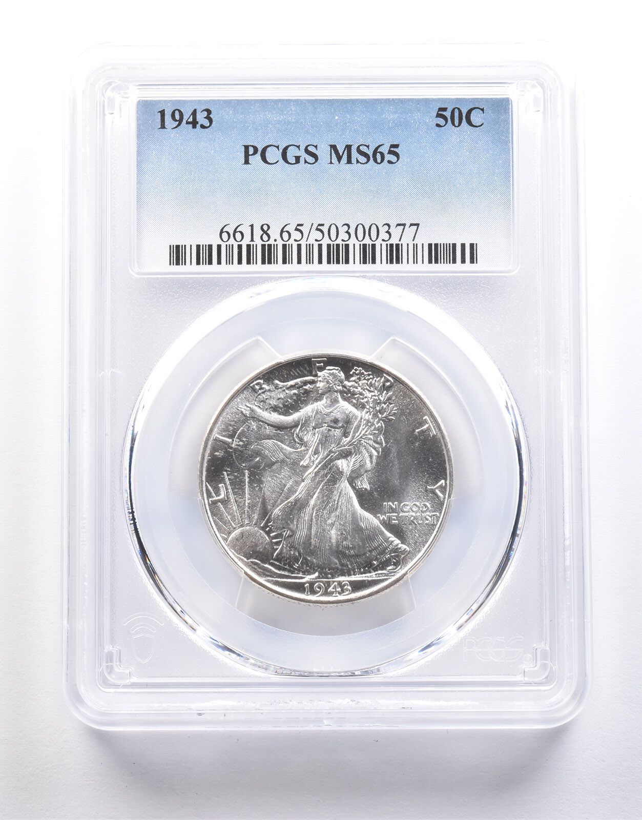 1943年ウォーキング・リバティ・ハーフダラー MS65 PCGS *6685 - メルカリ