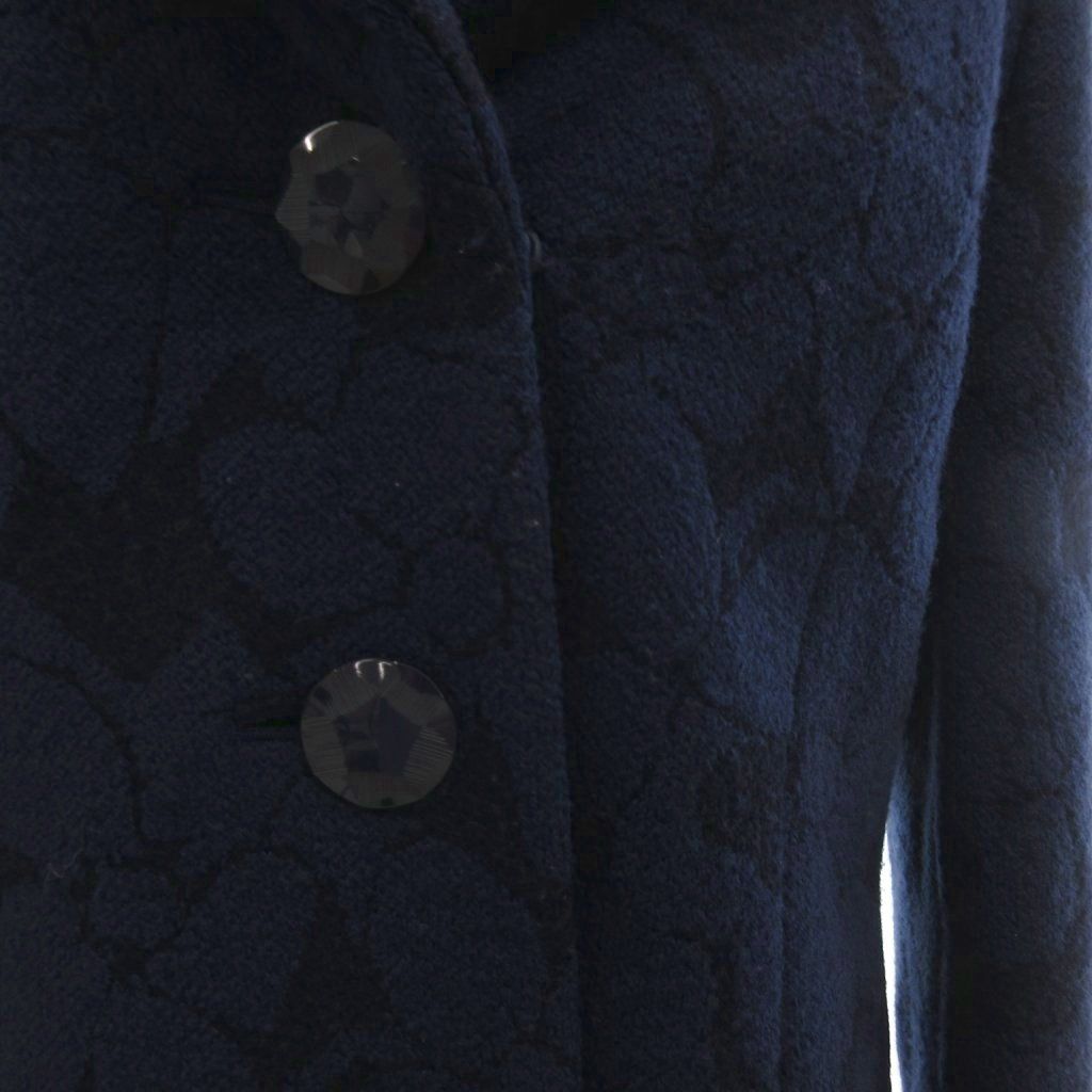 ピエールカルダン Pierre Cardin ジャケット ウール M 紺 ネイビー 花