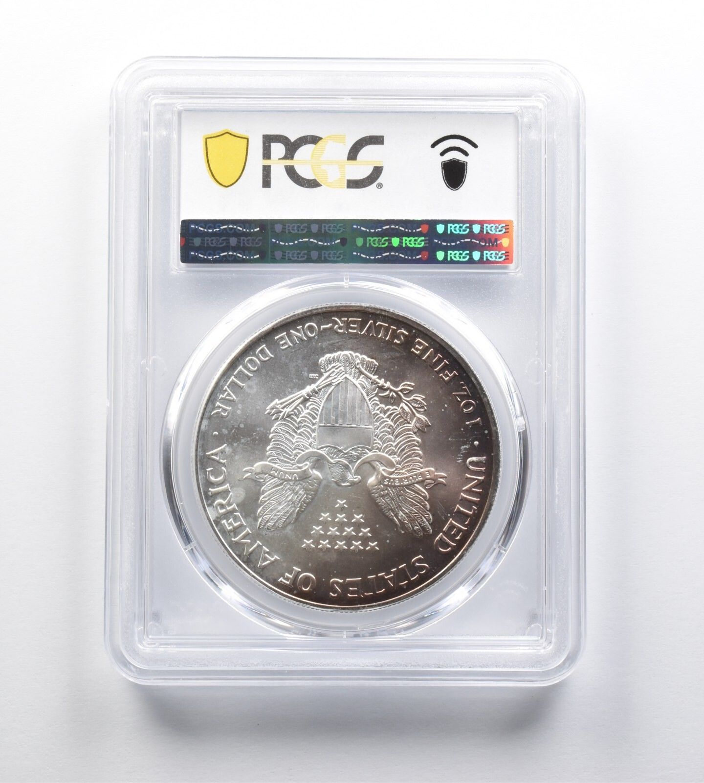 MS68 2002年 アメリカンシルバーイーグル PCGS 美しいTDブルーの色合い