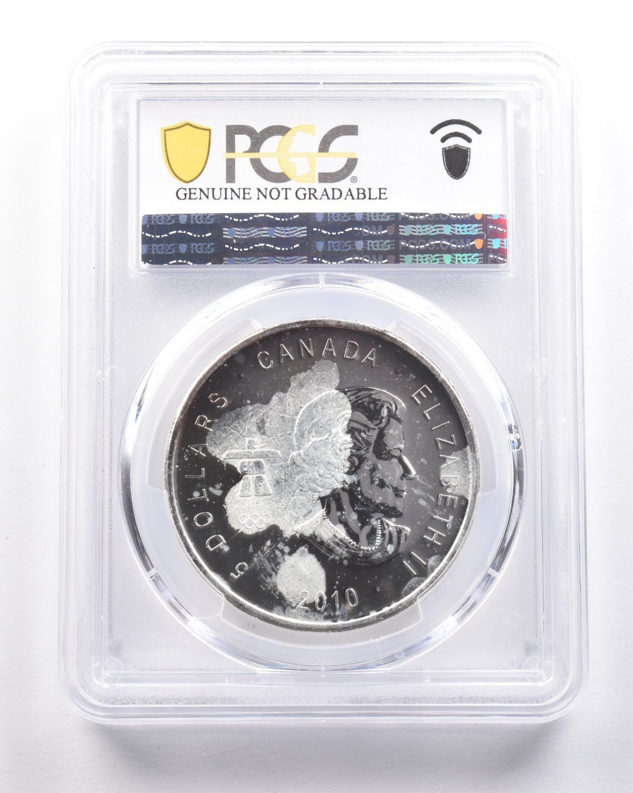 2010年製のアメリカ合衆国銀貨 2010年 カナダ 5ドル銀貨 バンクーバーオリンピック ホッケー ステンド