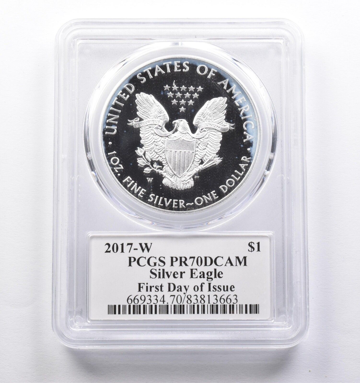 PR70 2017-W アメリカン シルバー イーグル クリーブランド サイン入り