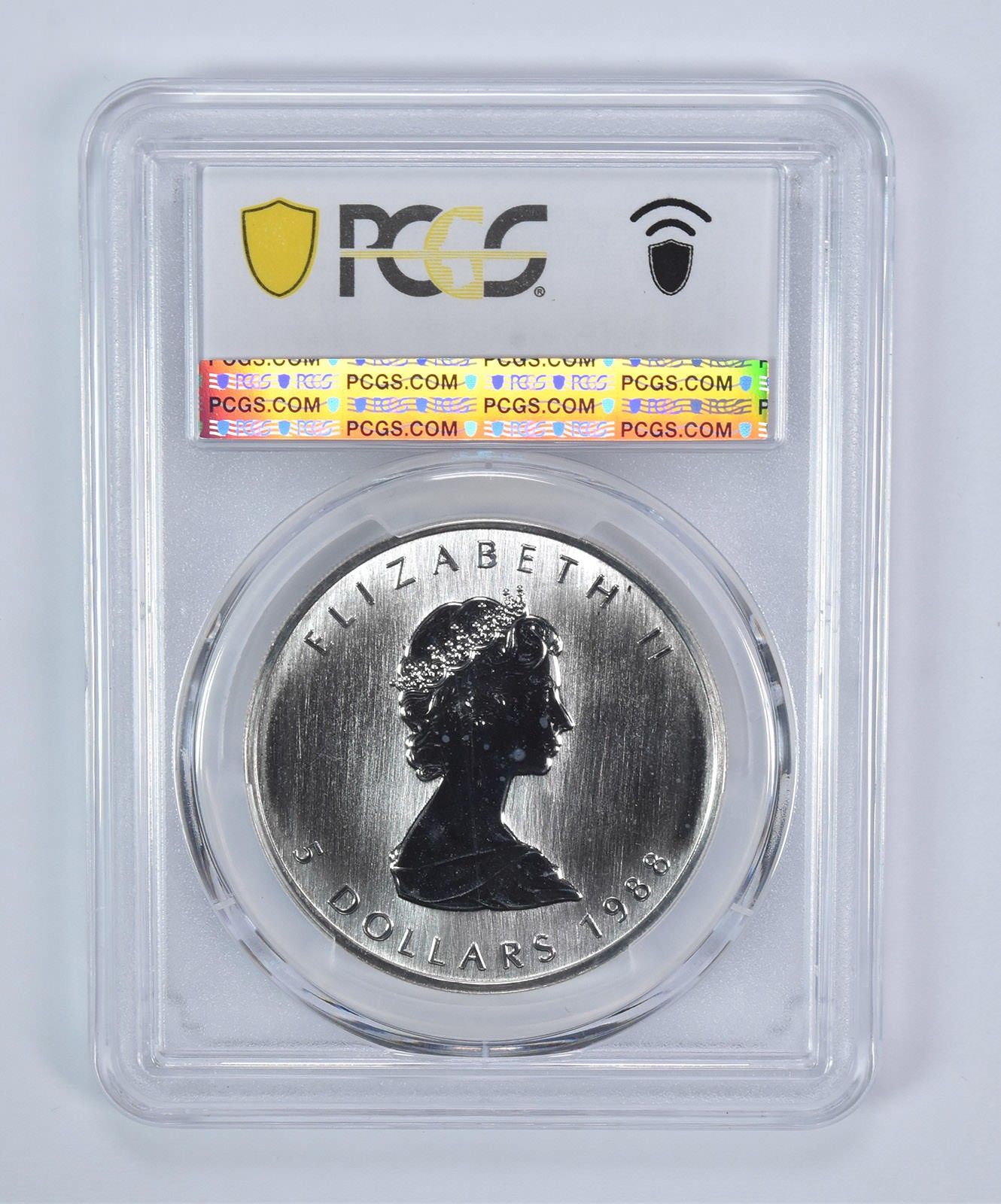 1988年カナダ5ドル銀貨メープルリーフMS69 PCGSブルーラベル - メルカリ