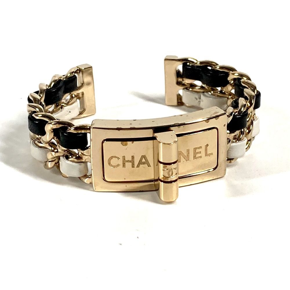 CHANEL シャネル バングル CC ロゴ ココマーク Wチェーン メタル