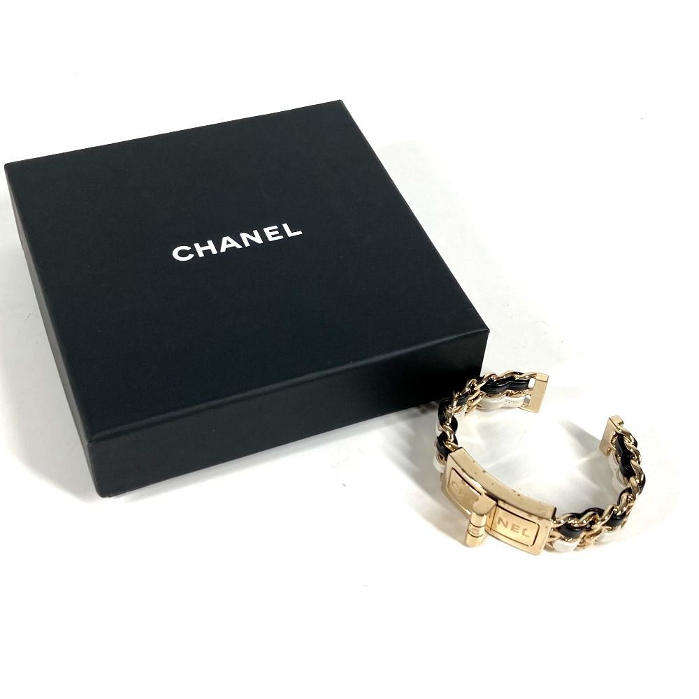 CHANEL シャネル バングル CC ロゴ ココマーク Wチェーン メタル