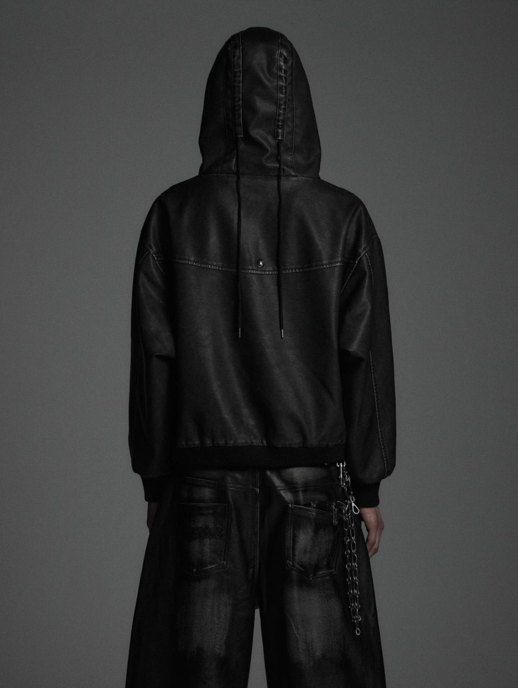 新品【Rosen Kreuz】VINTAGE LEATHER SHIRRING HOODIE - メルカリ