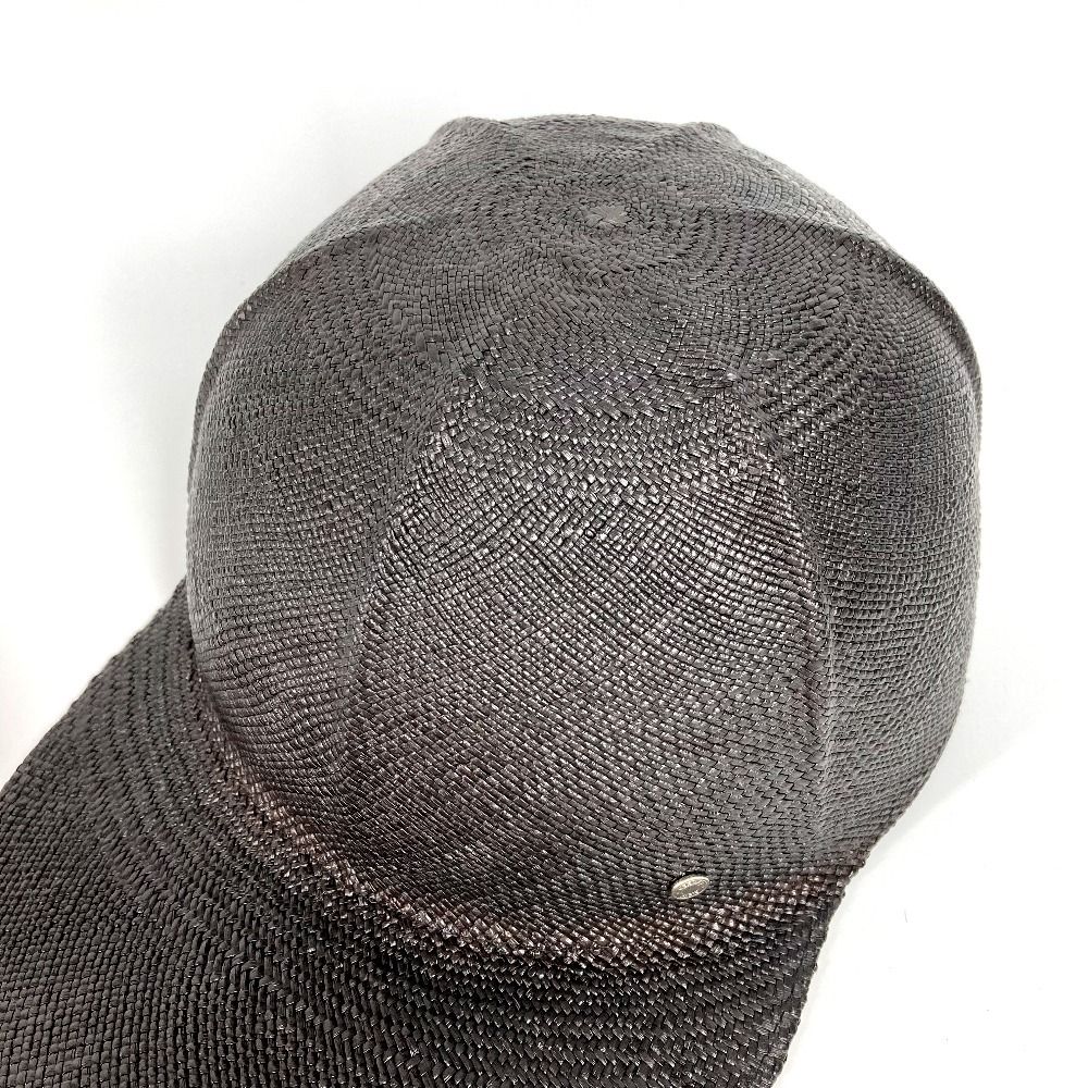 HERMES エルメス キャップ セリエ ロゴ ストロー ブラック - メルカリ