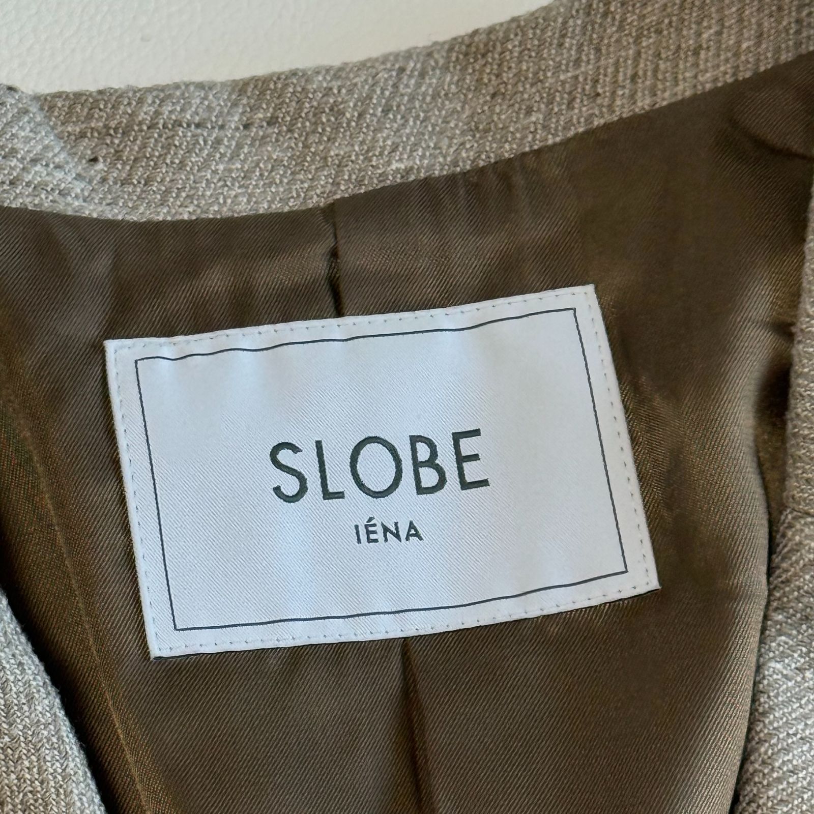 SLOBE IENA ネップツイード ダブルジャケット テーラード きれいめ