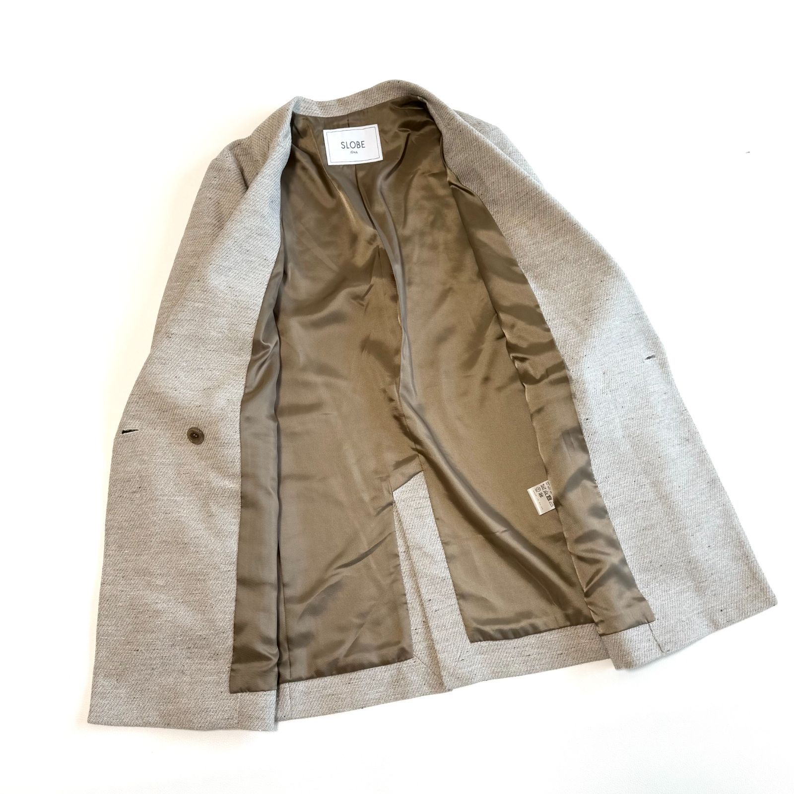 SLOBE IENA ネップツイード ダブルジャケット テーラード きれいめ