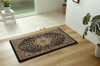 玄関マット 約60×90cm トルコ製 ウィルトン織り 抗菌防臭 消臭機能 へたりにくい ベルミラ 玄関マット 4956642650096