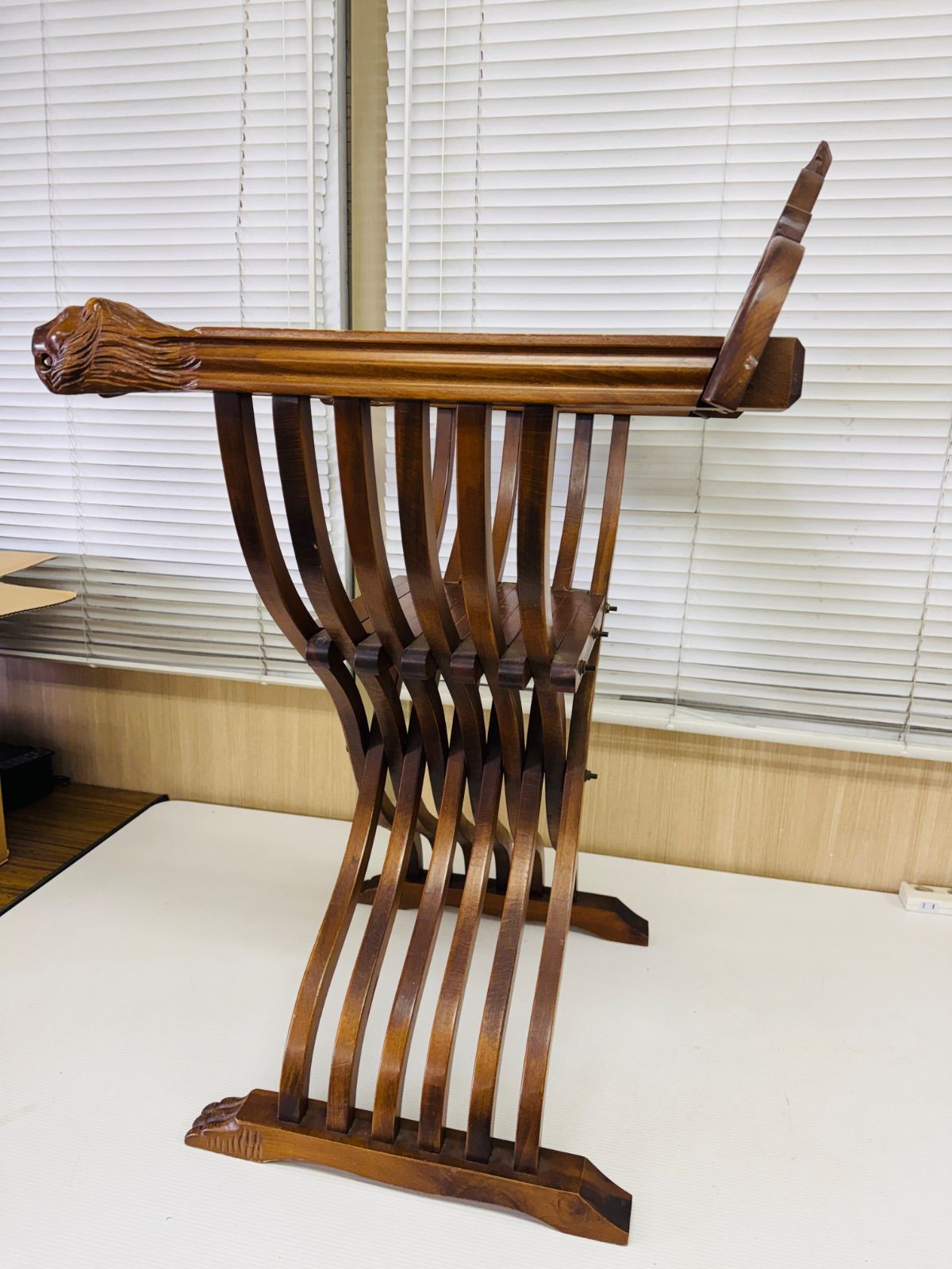 ♡イタリア製　サヴォナローラチェアー 木製折り椅子♡ Savonarola chair イタリア製 サヴォナローラチェア 折り畳み椅子 木製