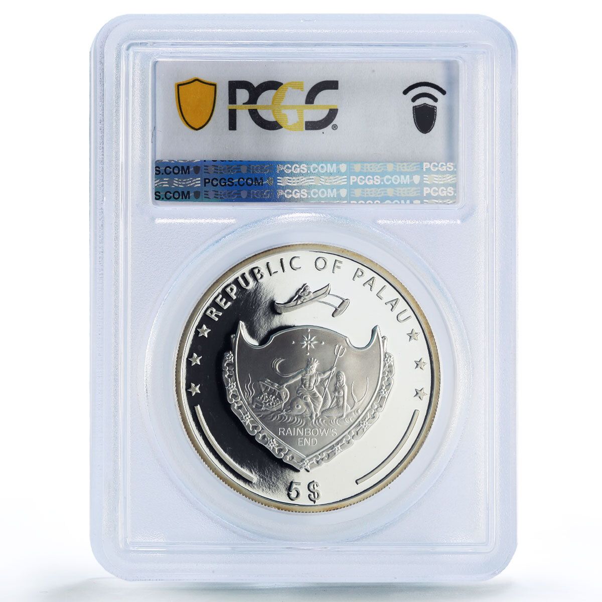 パラオ 5ドル 四つ葉のクローバー オンス・オブ・ラッキー PR68 PCGS