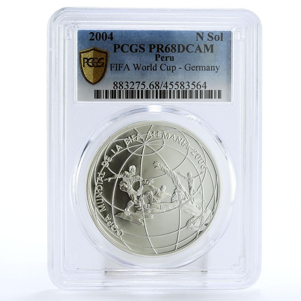 ペルー 1ソル サッカーワールドカップ ドイツ大会 選手 PR68 PCGS 銀貨