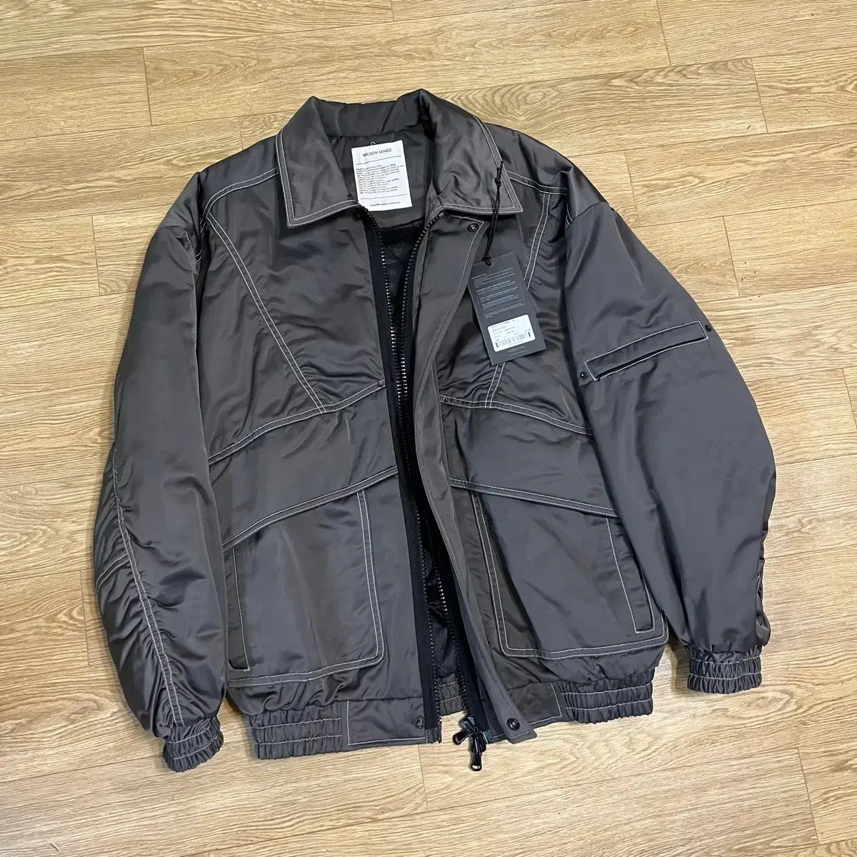 MAISON MINED GEREN STITCH BOMBER GREY ブルゾン MA-1