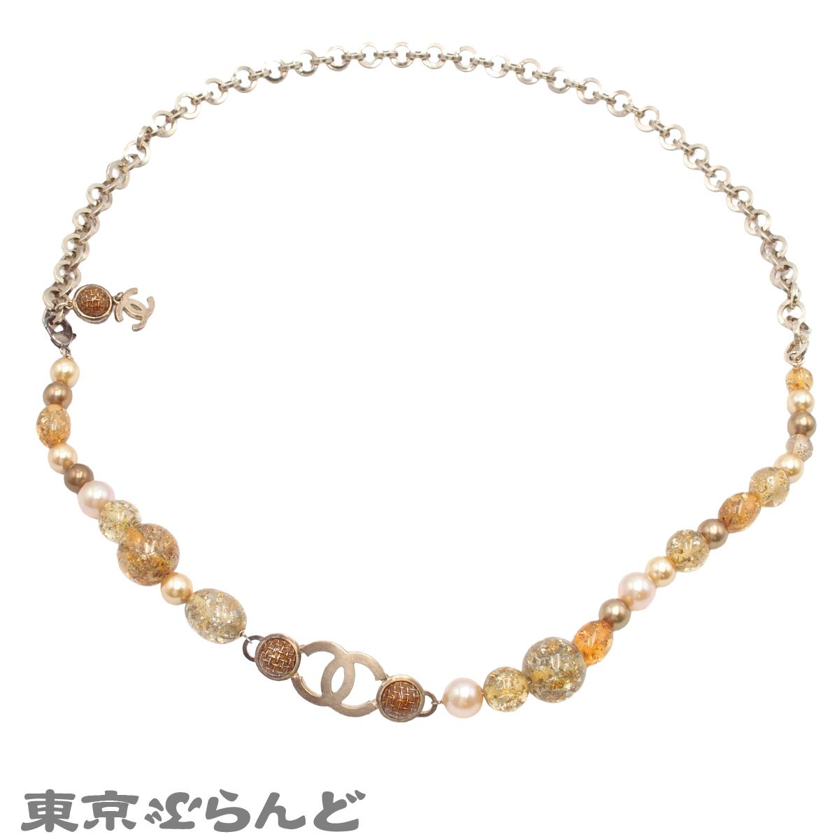 シャネル CHANEL チェーンベルト ゴールドxマルチカラー メタル