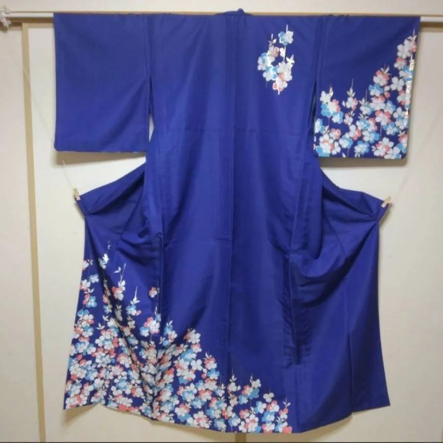 ポリエステル着物専門店in.style◆美品◆舞台衣裳◆付下訪問着◆着物◆踊り◆単衣◆裄64.5cm◆丈157.5cm