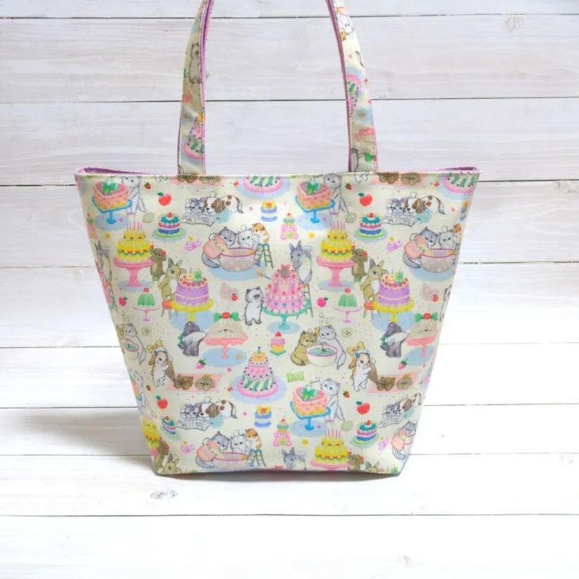 即購入OK ハッピーバック　５点　ユキエモン　ハンドメイド　トートバッグ　他 ユキエモン☆肩掛けトートバッグ（クックキャッツ） - メルカリ