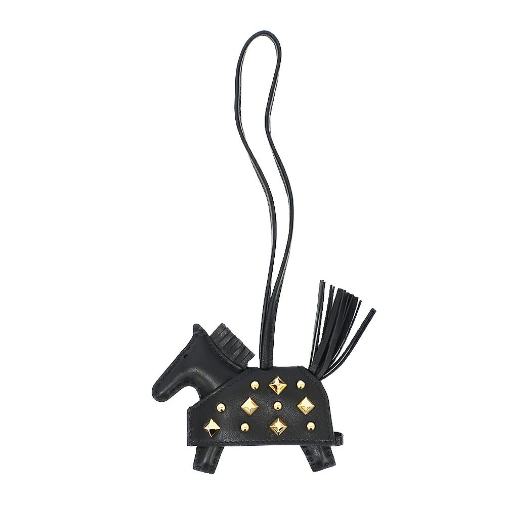 天白】エルメス ロデオ ロベオロックPM バッグチャーム スタッズ