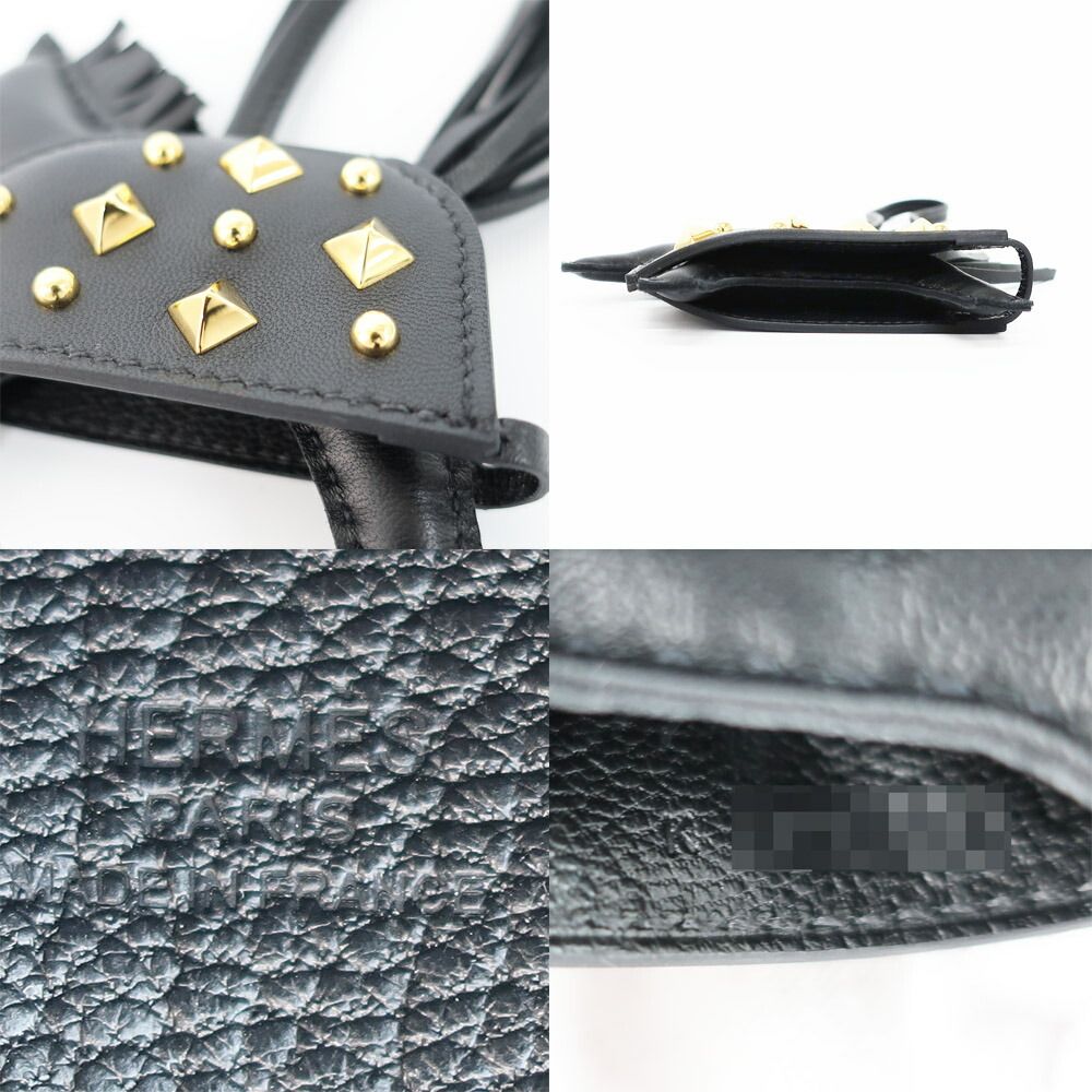 天白】エルメス ロデオ ロベオロックPM バッグチャーム スタッズ