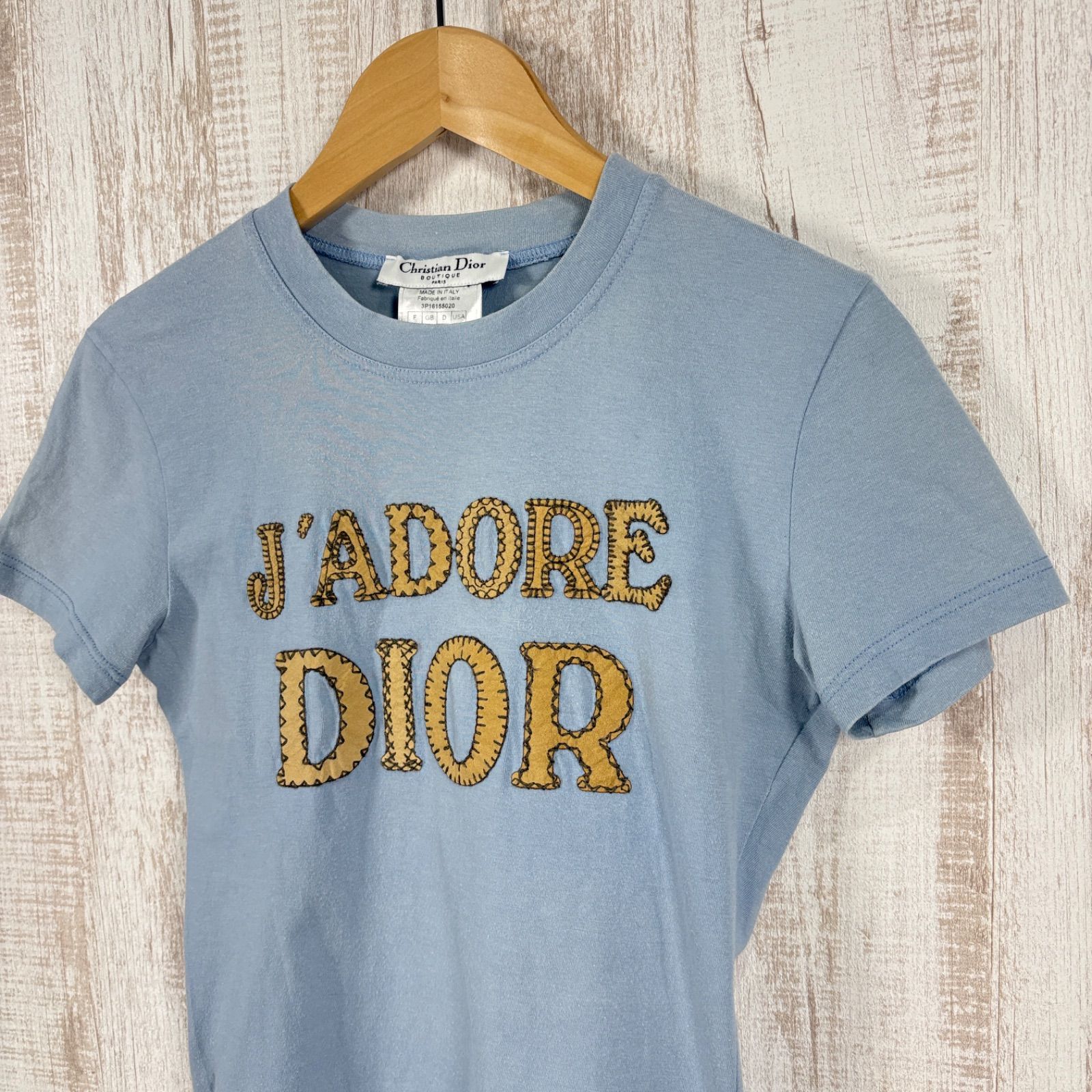 vintage ディオール ガリアーノ期 デニム ロゴ tシャツ 半袖 Christian Dior J'ADORE クリスチャンディオール ジャドール