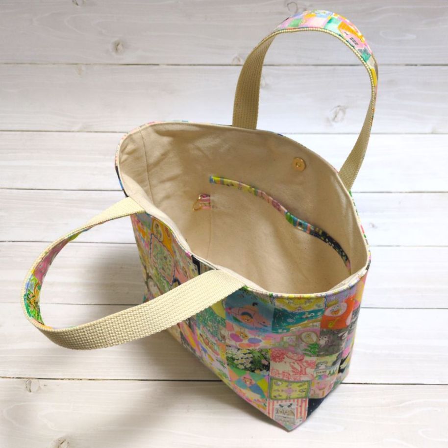 ユキエモン☆お散歩トートバッグ（アニバーサリーパッチワーク