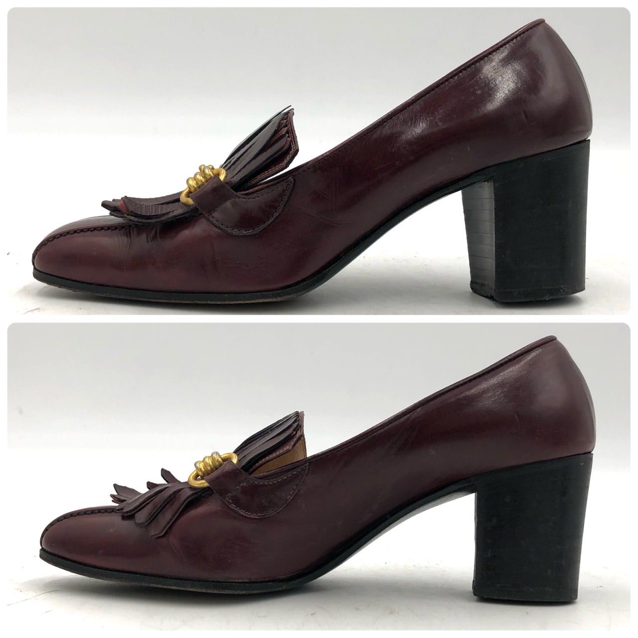 ヴィンテージ】セリーヌ パンプス ローファー フリンジ ビット