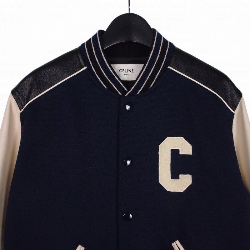 セリーヌ CELINE テディジャケット スタジャン テクスチャード加工