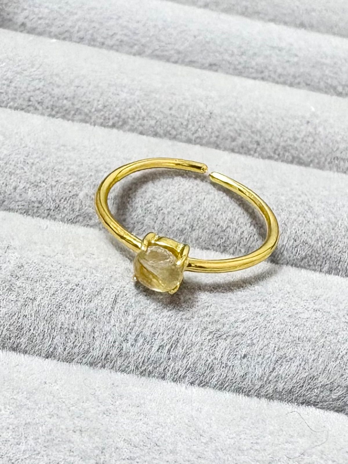 宝石質ルチルクォーツAAA- ラウンドカットリング（Silver925／K18