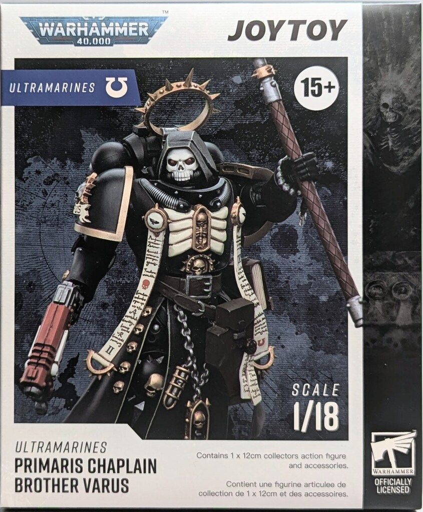 JOYTOY ULTRAMARINES/1/18SCALE PRIMARIS CHAPLAIN BROTHER VARUS