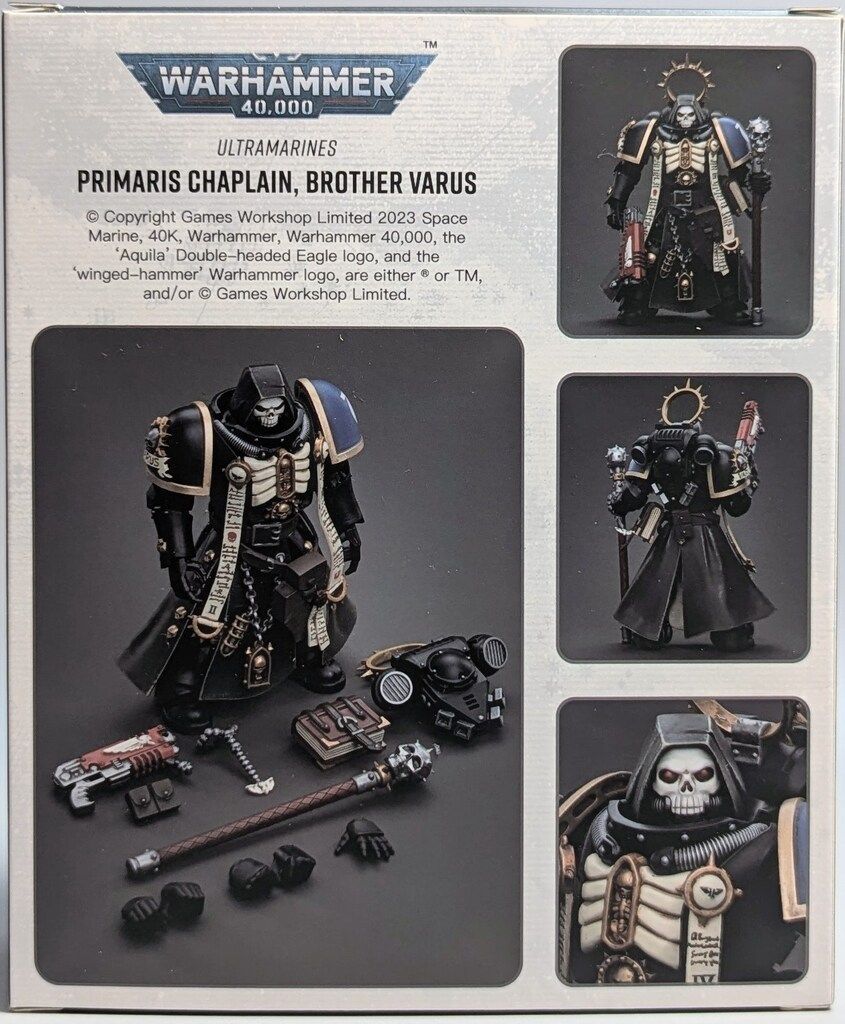 JOYTOY ULTRAMARINES/1/18SCALE PRIMARIS CHAPLAIN BROTHER VARUS