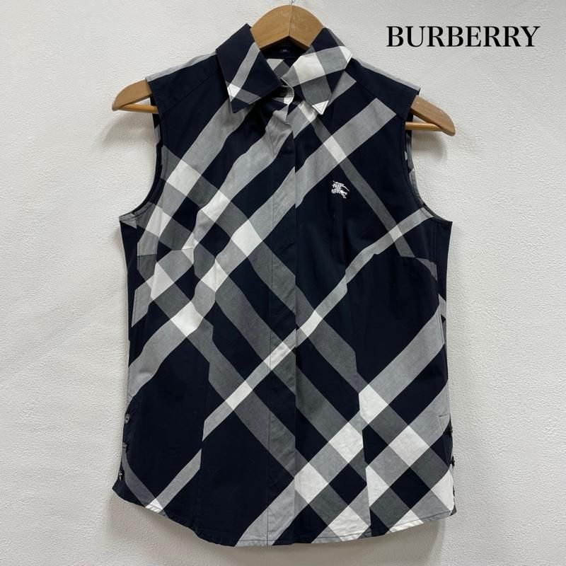 バーバリー ノースリーブ シャツ メガ チェック ホース ロゴ 刺繍