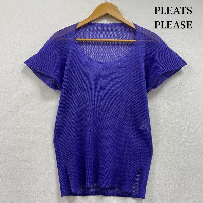 プリーツプリーズ プリーツ メッシュ 半袖 カットソー ISSEY MIYAKE