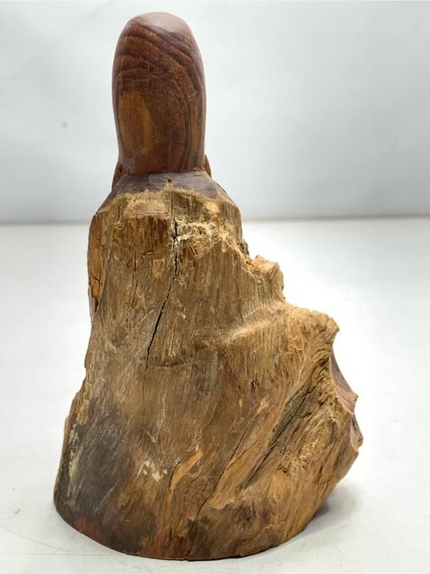 希少 福禄寿 置物 一刀彫 木彫り ヴィンテージ アンティーク 昭和