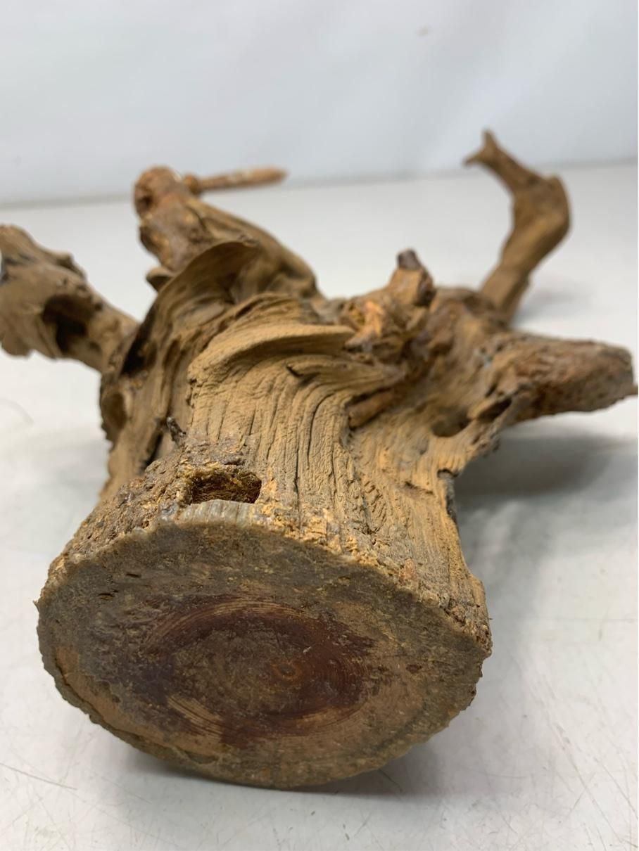 貴重 根彫 不動明王 人物像 木彫り 骨董 流木 アート 仏教美術 レトロ