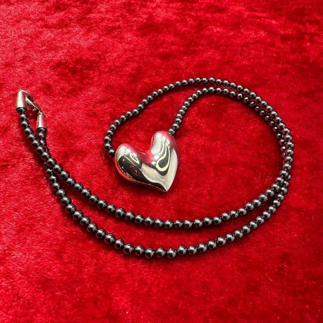 美品 ハートネックレス ♯247A スモールサイズ ジョージジェンセン