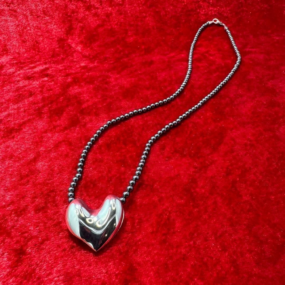 美品 ハートネックレス ♯247A スモールサイズ ジョージジェンセン