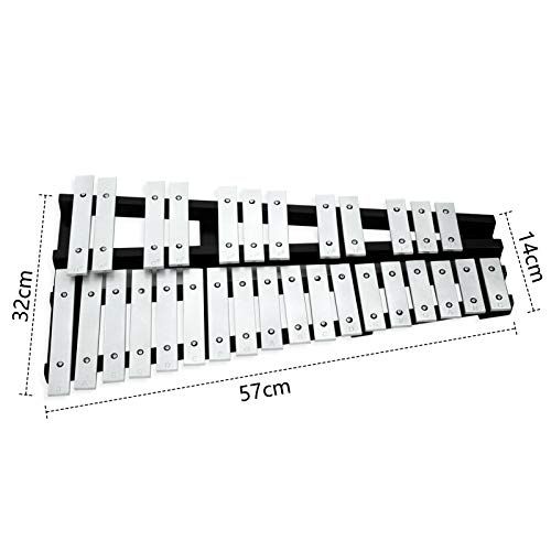 BQKOZFIN 32音 鉄琴 グロッケン オルフ楽器 卓上鉄琴 マレット4本