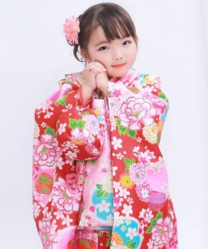 KYOETSU] [キョウエツ] 七五三 3歳 女の子 着物 セット 被布 小物 フル