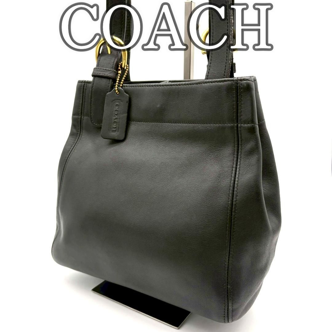 コーチ COACH トートバッグ 肩掛け オールドコーチ レザー ブラック 本