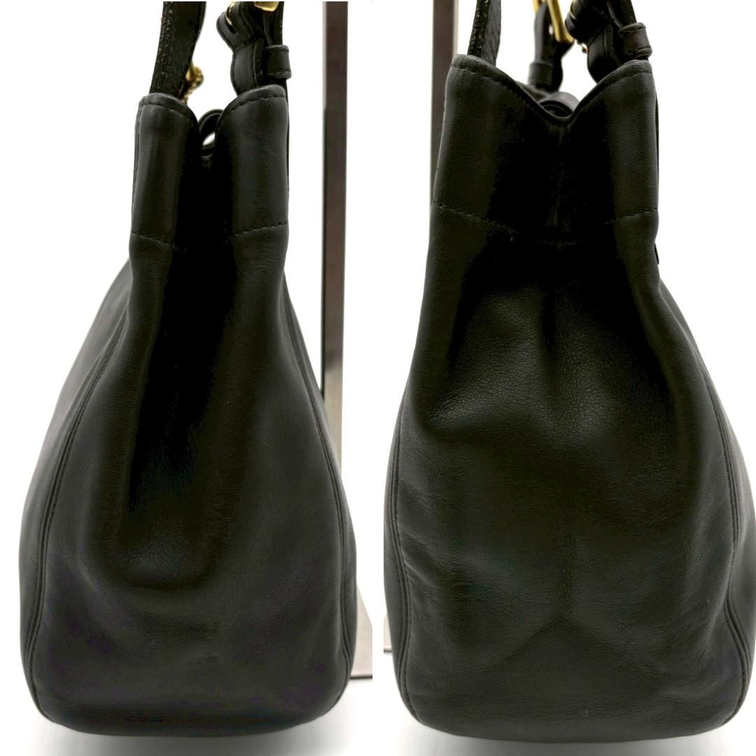 コーチ COACH トートバッグ 肩掛け オールドコーチ レザー ブラック 本