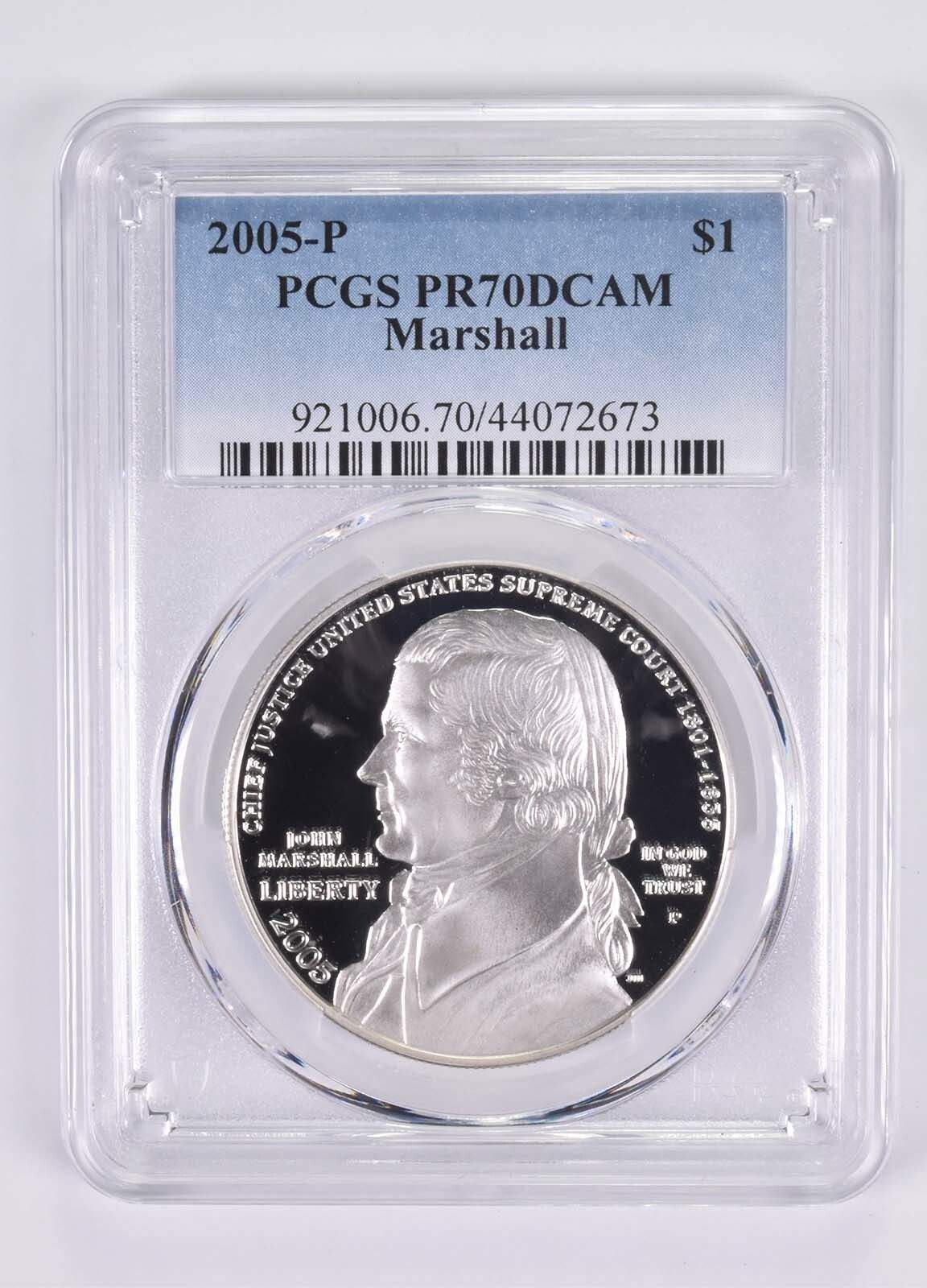 PR70 2005-P ジョン・マーシャル記念ドル PCGS ブルーラベル - メルカリ