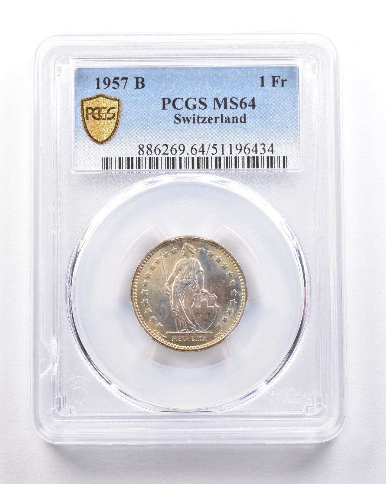 1957 B スイス 1フラン MS64 PCGS 美しいT *5387 - メルカリ