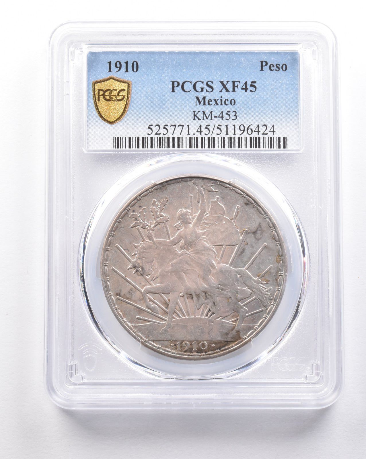 1910年 メキシコ 1ペソ KM-453 XF45 PCGS *5379 - メルカリ