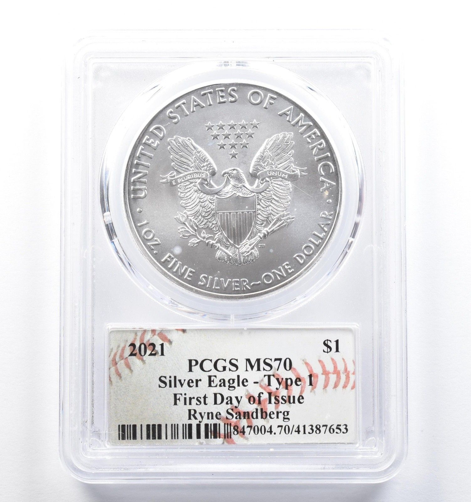 2021年 アメリカン シルバー イーグル タイプ1 ライン・サンドバーグ