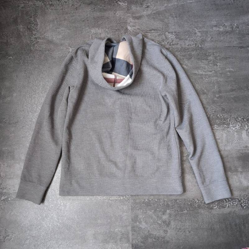 BLACK LABEL CRESTBRIDGE Gray Pique Zip Hoodie Men
