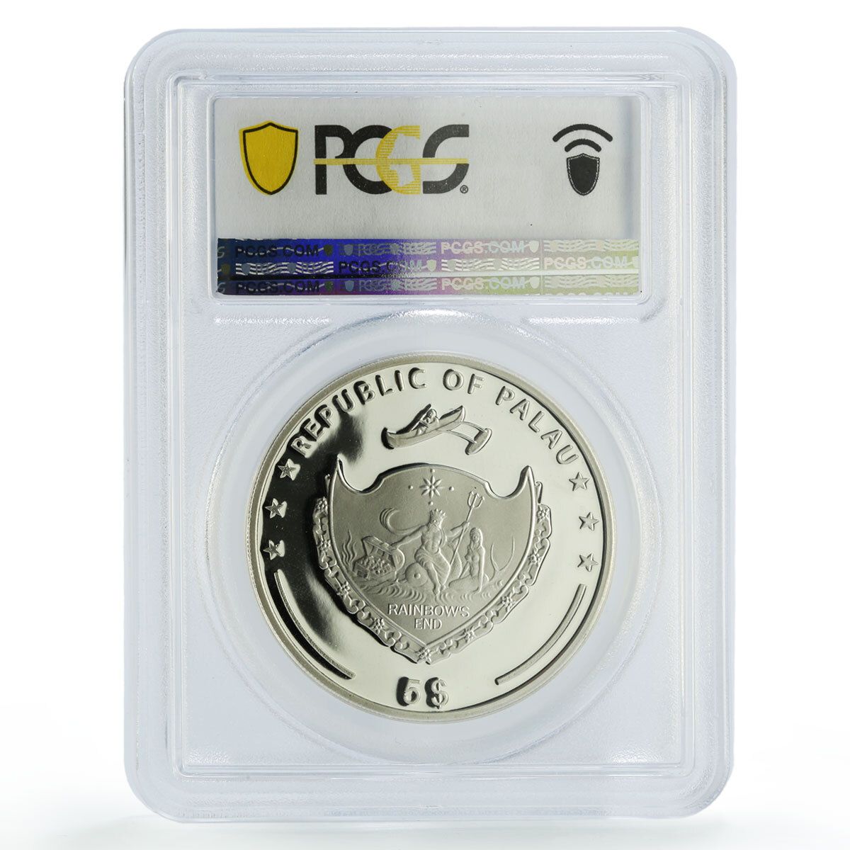 パラオ 5ドル オンス・オブ・ラッキー 四つ葉のクローバー PR68 PCGS