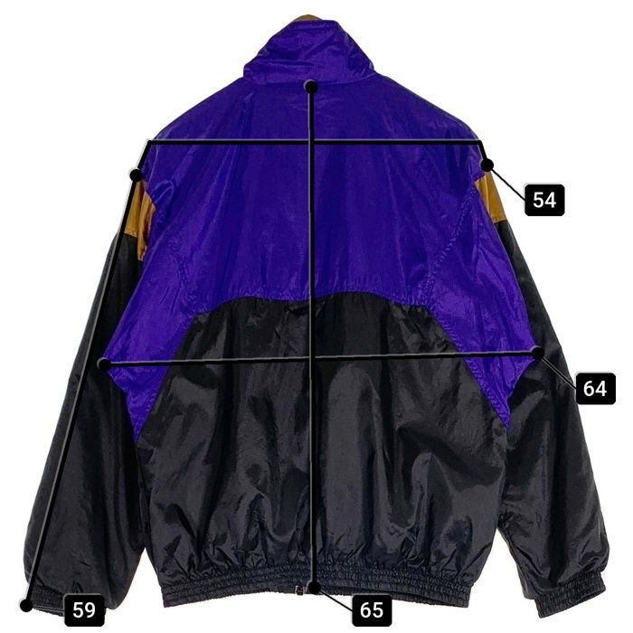 NIKE ナイロンセットアップ パープル&ブラック XL 90's NIKE ナイキ CROSS TRAINING リップストップ ナイロンジャケット