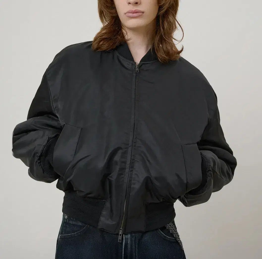 LMOOD エルムード ヘビーナイロン ma-1 ブルゾン ブラック 48サイズ