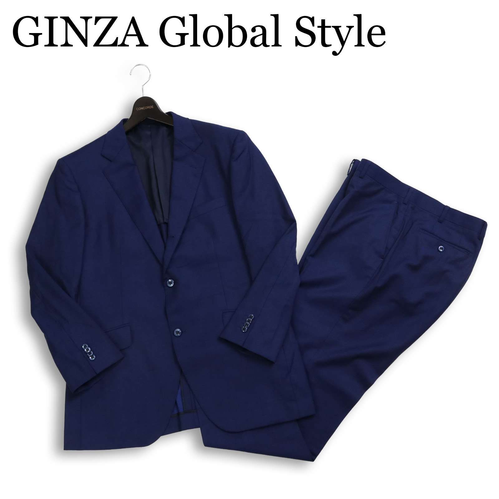 極美品✨️銀座グローバルスタイル estrato トラベル スーツ 黒 無地 赤 GINZA Global Style 銀座グローバルスタイル 春夏 estrato