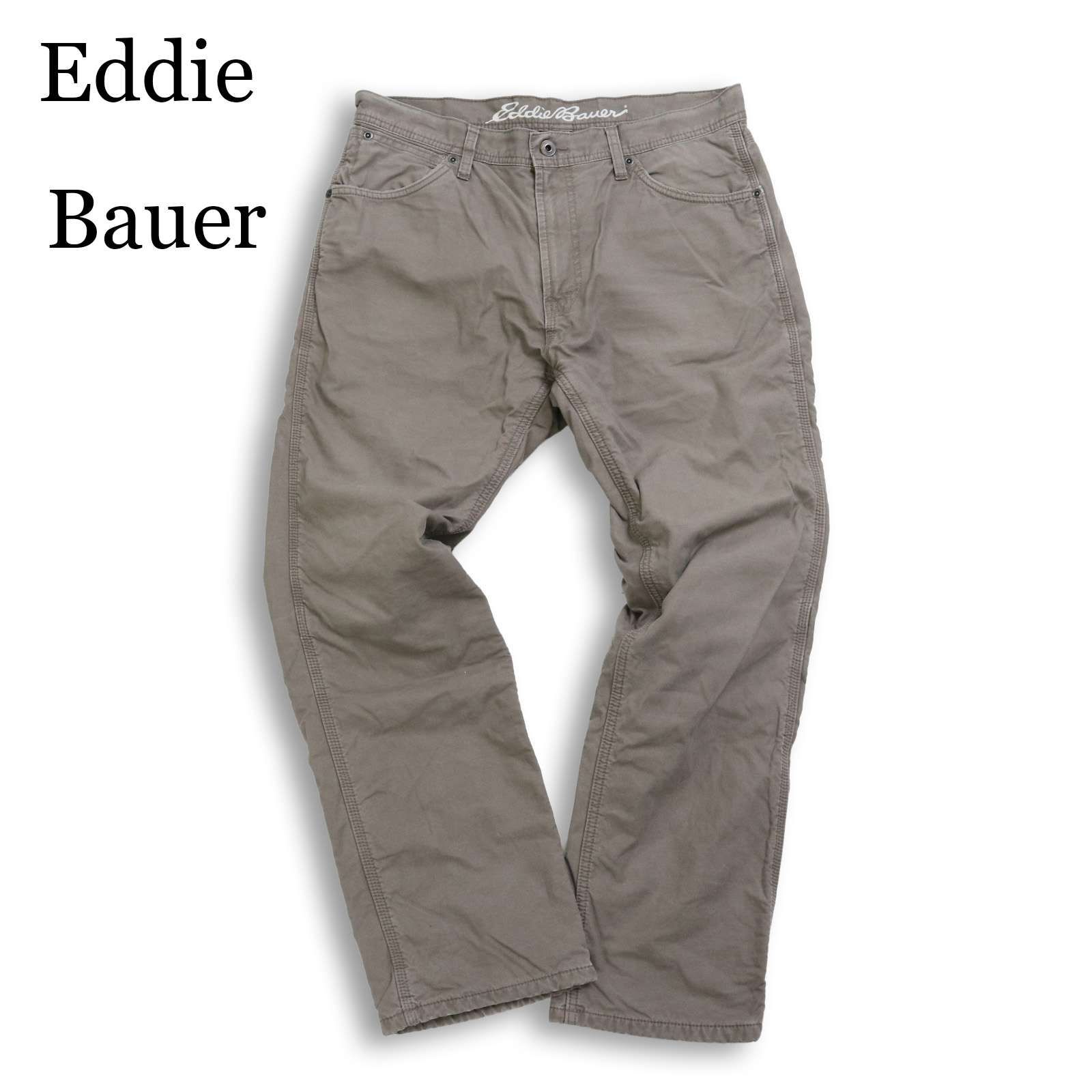 Eddie Bauer エディーバウアー 裏起毛☆ コットン ワーク パンツ Sz.33 